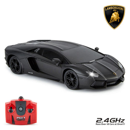 Lamborghini Aventador 1:24 Scale Radio Controlled Car Black Image 1