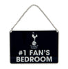 Tottenham Hotspur FC No1 Fan Metal Bedroom Sign Image 2