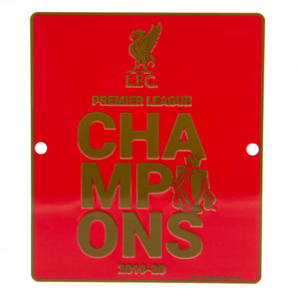 Liverpool FC Premier League Champions Window Sign Image 1