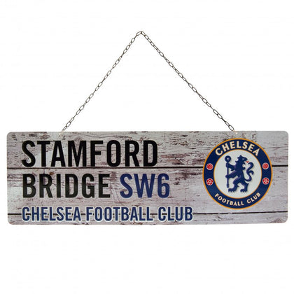 Chelsea FC Rustic Metal Garden Sign Image 1