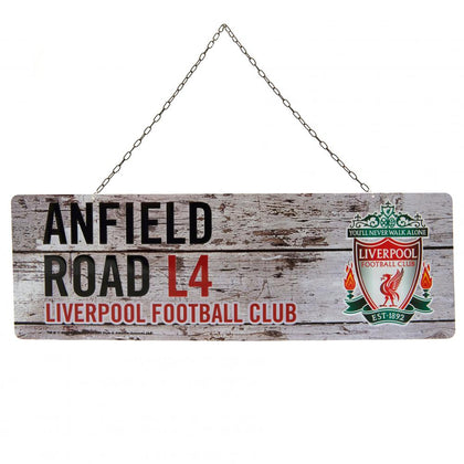 Liverpool FC Rustic Metal Garden Sign Image 1