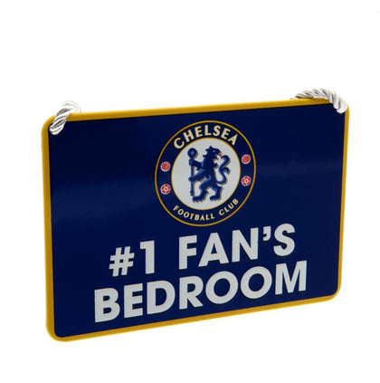 Chelsea FC No1 Fan Metal Bedroom Sign Image 1
