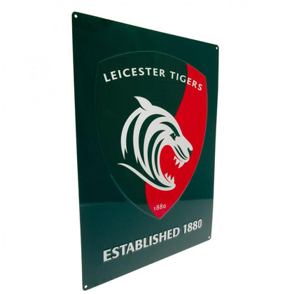 Leicester Tigers Large Logo Metal Sign Image 1