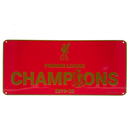 Liverpool FC Premier League Champions Metal Sign Image 1