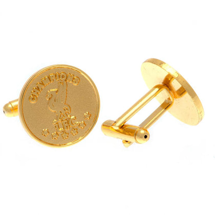 Liverpool FC Champions Of Europe Gold Plated Cufflinks Image 1