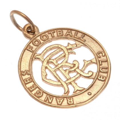 Rangers FC 9ct Gold Round Crest Pendant Image 1