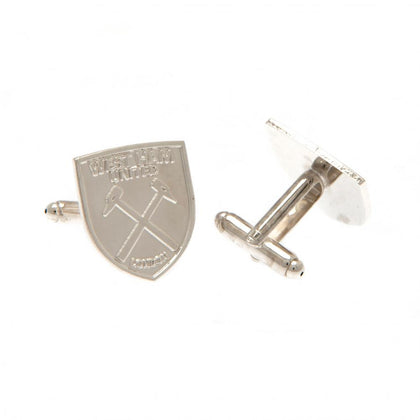 West Ham United FC Silver Plated Formed Cufflinks Image 1