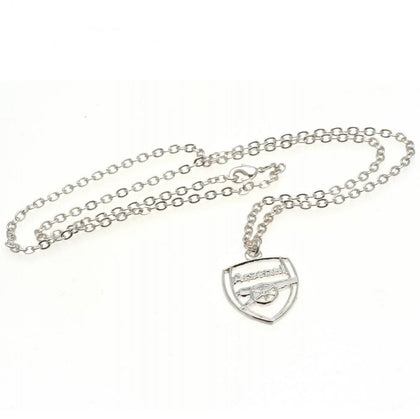 Arsenal FC Silver Plated Pendant & Chain Image 1