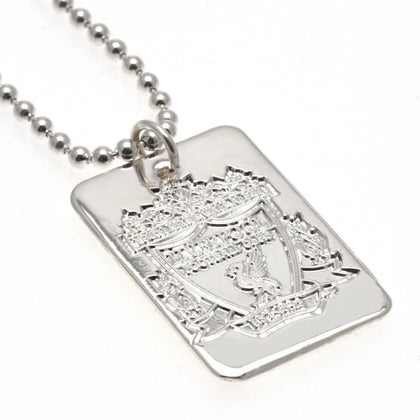 Liverpool FC Silver Plated Dog Tag & Chain Image 1