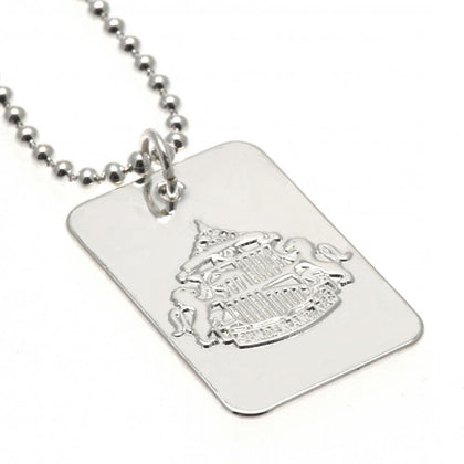 Sunderland AFC Silver Plated Dog Tag & Chain Image 1