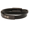 Tottenham Hotspur FC Black IP Leather Bracelet Image 2