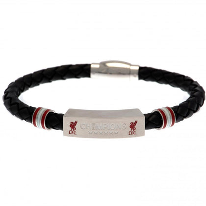 Liverpool FC Champions Of Europe Leather Bracelet Image 1