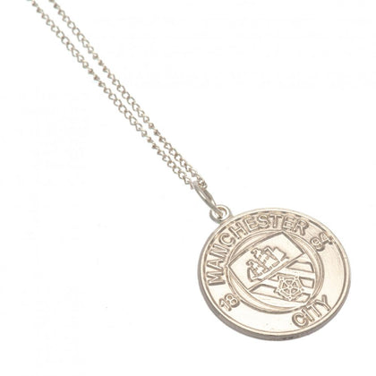 Manchester City FC Sterling Silver Pendant & Chain Image 1