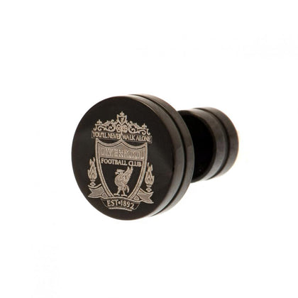 Liverpool FC Stainless Steel Black IP Stud Earring Image 1