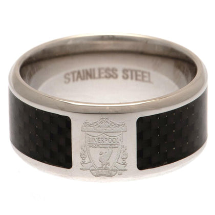 Liverpool FC Stainless Steel Carbon Fibre Ring Image 1