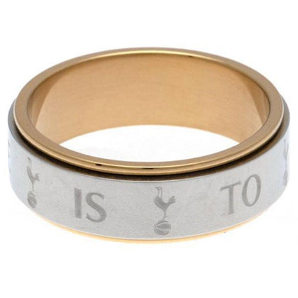 Tottenham Hotspur FC Stainless Steel Bi Colour Spinner Ring Image 1