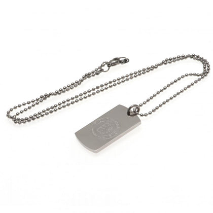 Chelsea FC Stainless Steel Engraved Dog Tag & Chain Image 1