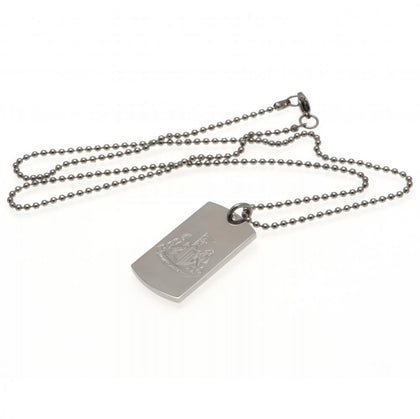 Newcastle United FC Stainless Steel Engraved Dog Tag & Chain Image 1