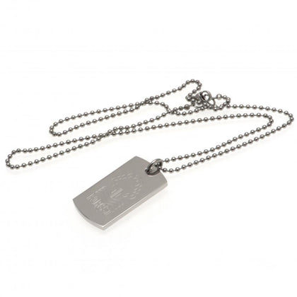 Nottingham Forest FC Stainless Steel Engraved Dog Tag & Chain Image 1