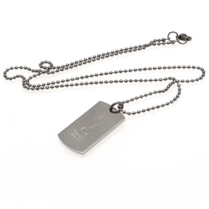 Tottenham Hotspur FC Stainless Steel Engraved Dog Tag & Chain Image 1