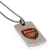 Arsenal FC Stainless Steel Colour Crest Dog Tag & Chain Image 3