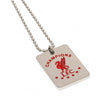 Liverpool FC Stainless Steel Champions Of Europe Colour Crest Dog Tag & Chain Image 2