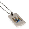 Manchester City FC Stainless Steel Colour Crest Dog Tag & Chain Image 3