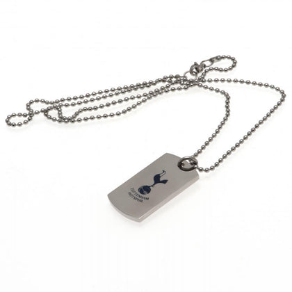 Tottenham Hotspur FC Stainless Steel Colour Crest Dog Tag & Chain Image 1