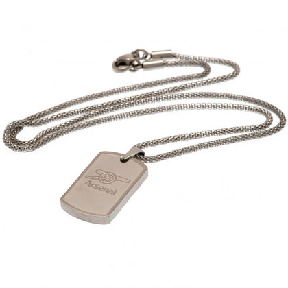 Arsenal FC Stainless Steel Icon Dog Tag & Chain Image 1