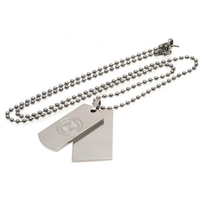 Celtic FC Stainless Steel Double Dog Tag & Chain Image 1