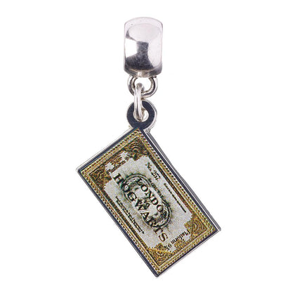 Harry Potter Ticket Silver Plated Charm Image 1