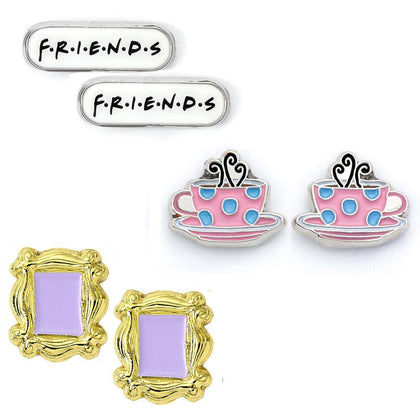Friends Silver Plated Stud Earring Set Image 1