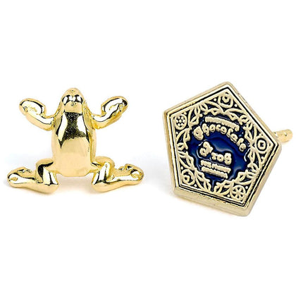 Harry Potter Chocolate Frog Gold Plated Earrings Image 1