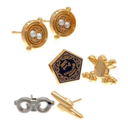 Harry Potter Gold Plated Earring Set Image 1