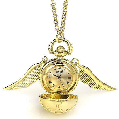 Harry Potter Gold Plated Golden Snitch Watch Necklace Image 1