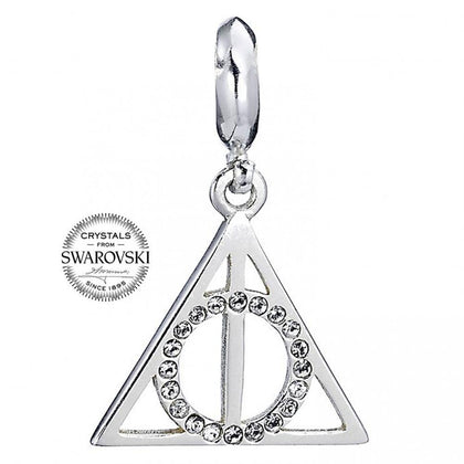 Harry Potter Sterling Silver Deathly Hallows Swarovski Charm Image 1