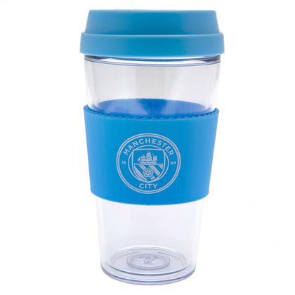 Manchester City FC Clear Grip Travel Mug Image 1