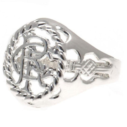 Rangers FC Silver Plated Crest Ring Image 1
