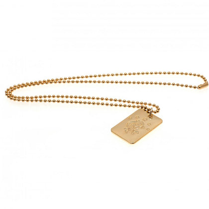 Rangers FC Gold Plated Dog Tag & Chain Image 1