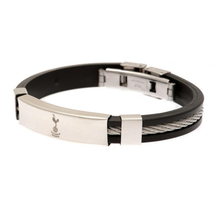 Tottenham Hotspur FC Silver Inlay Silicone Bracelet Image 1