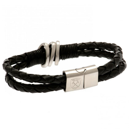 West Ham United FC Leather Bracelet Image 1