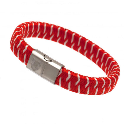 Arsenal FC Stainless Steel Woven Bracelet Image 1
