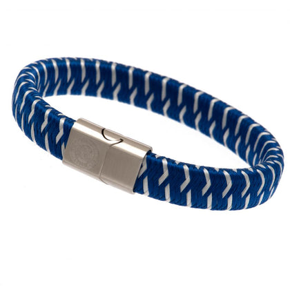 Leicester City FC Stainless Steel Woven Bracelet Image 1
