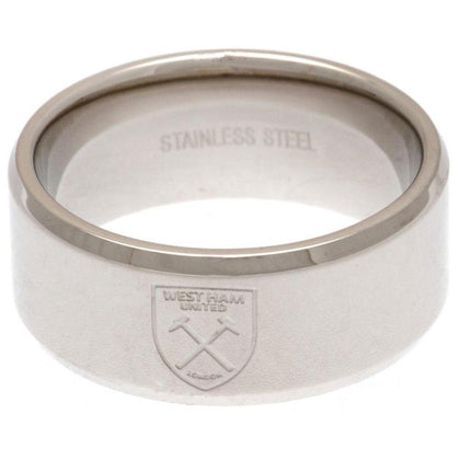 West Ham United FC Stainless Steel Band Ring Image 1