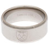 West Ham United FC Stainless Steel Band Ring Image 1