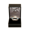 West Ham United FC Stainless Steel Colour Stripe Ring Image 3