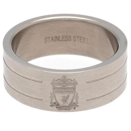 Liverpool FC Stainless Steel Stripe Ring Image 1
