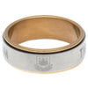 West Ham United FC Stainless Steel Bi Colour Spinner Ring Image 1
