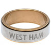 West Ham United FC Stainless Steel Bi Colour Spinner Ring Image 2
