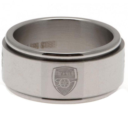 Arsenal FC Stainless Steel Spinner Ring Image 1